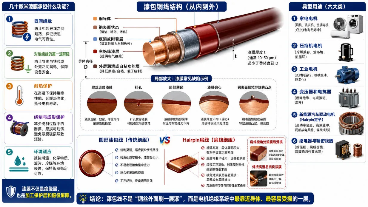 Enamelled Copper Wire: Why Can an Insulation Film Only Tens of Microns Thick Determine Motor Life?